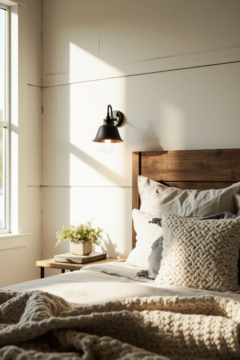 Farmhouse Sconces in Black Iron
