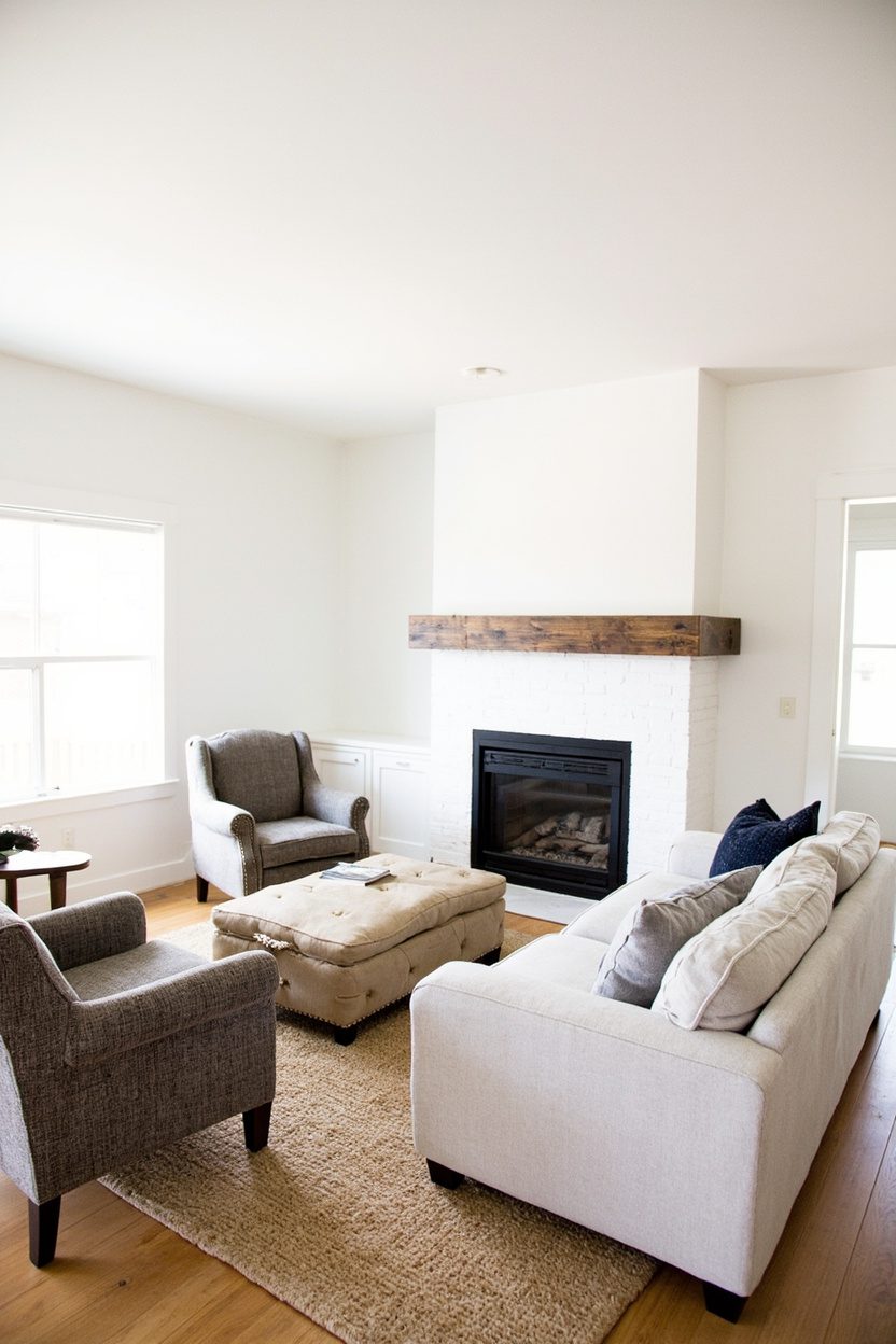 Faux Beam Mantel on a Dime