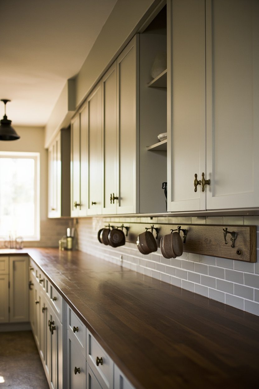 Galley Layout, Vintage Cup Hooks