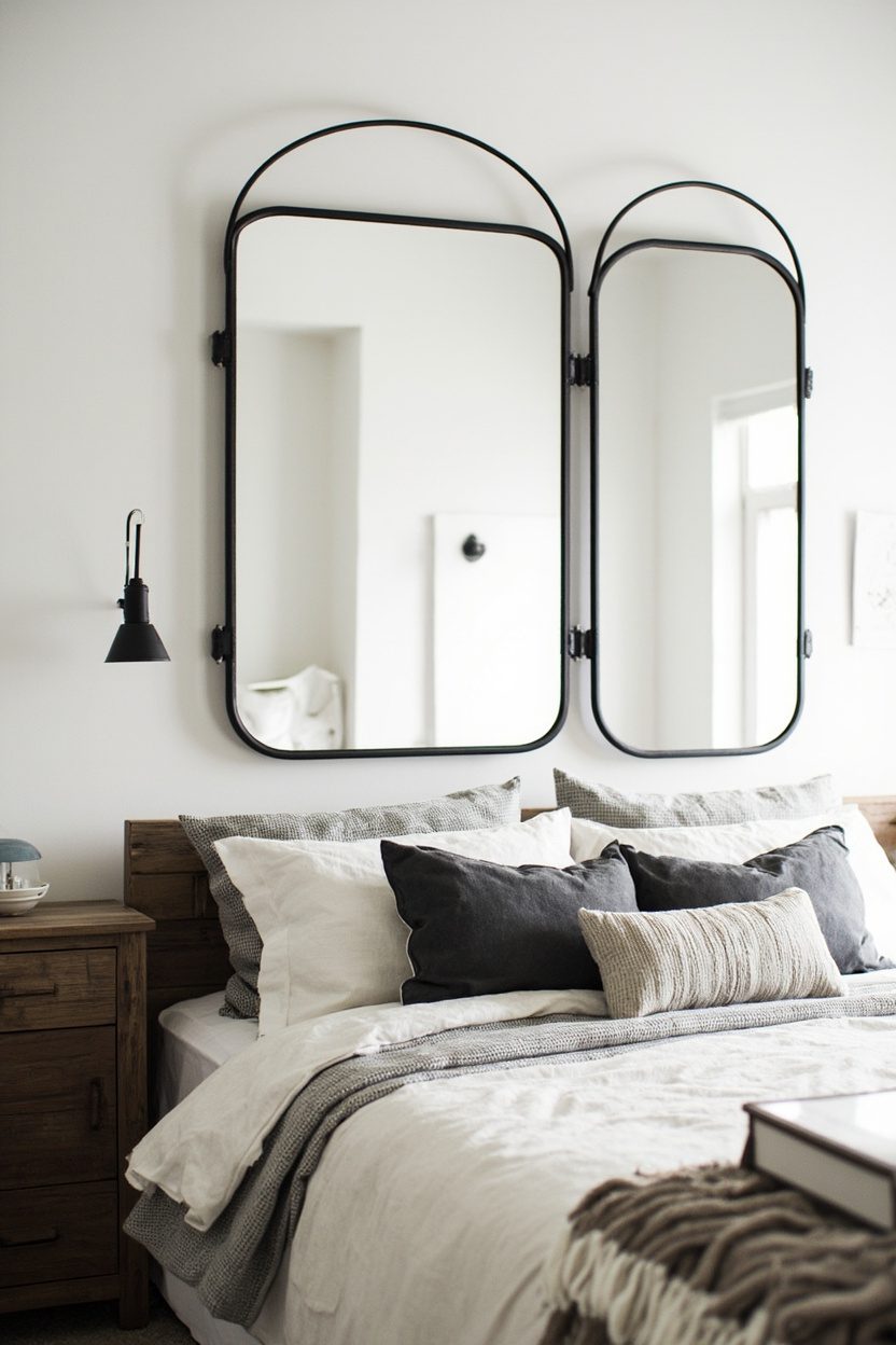 Iron-Framed Arch Wall Mirrors