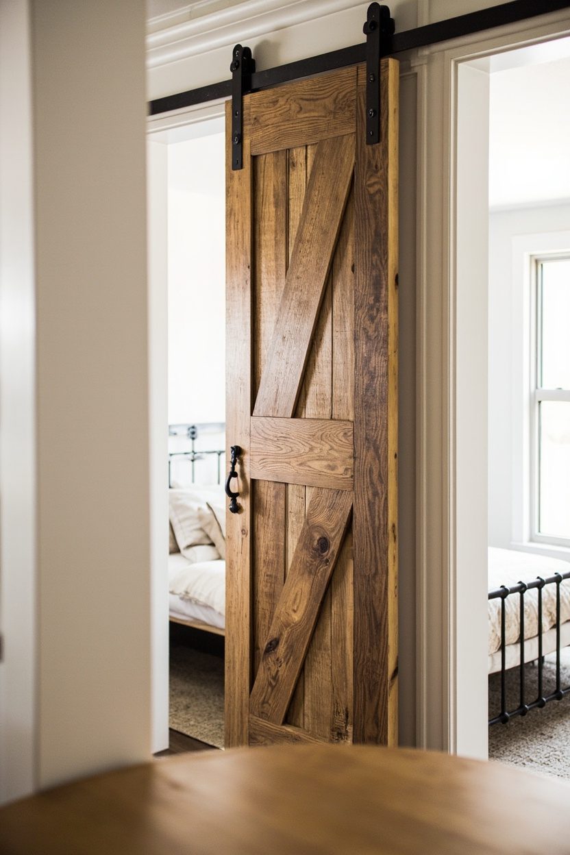 Iron-and-Wood Sliding Barn Doors