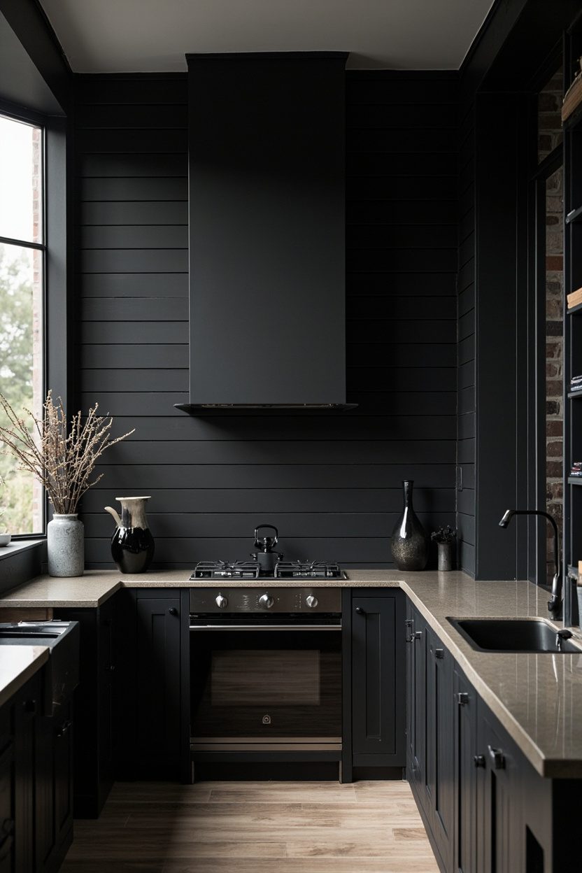 Matte Black Shiplap