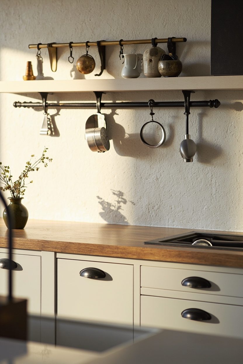 Mixed metal hooks and rails