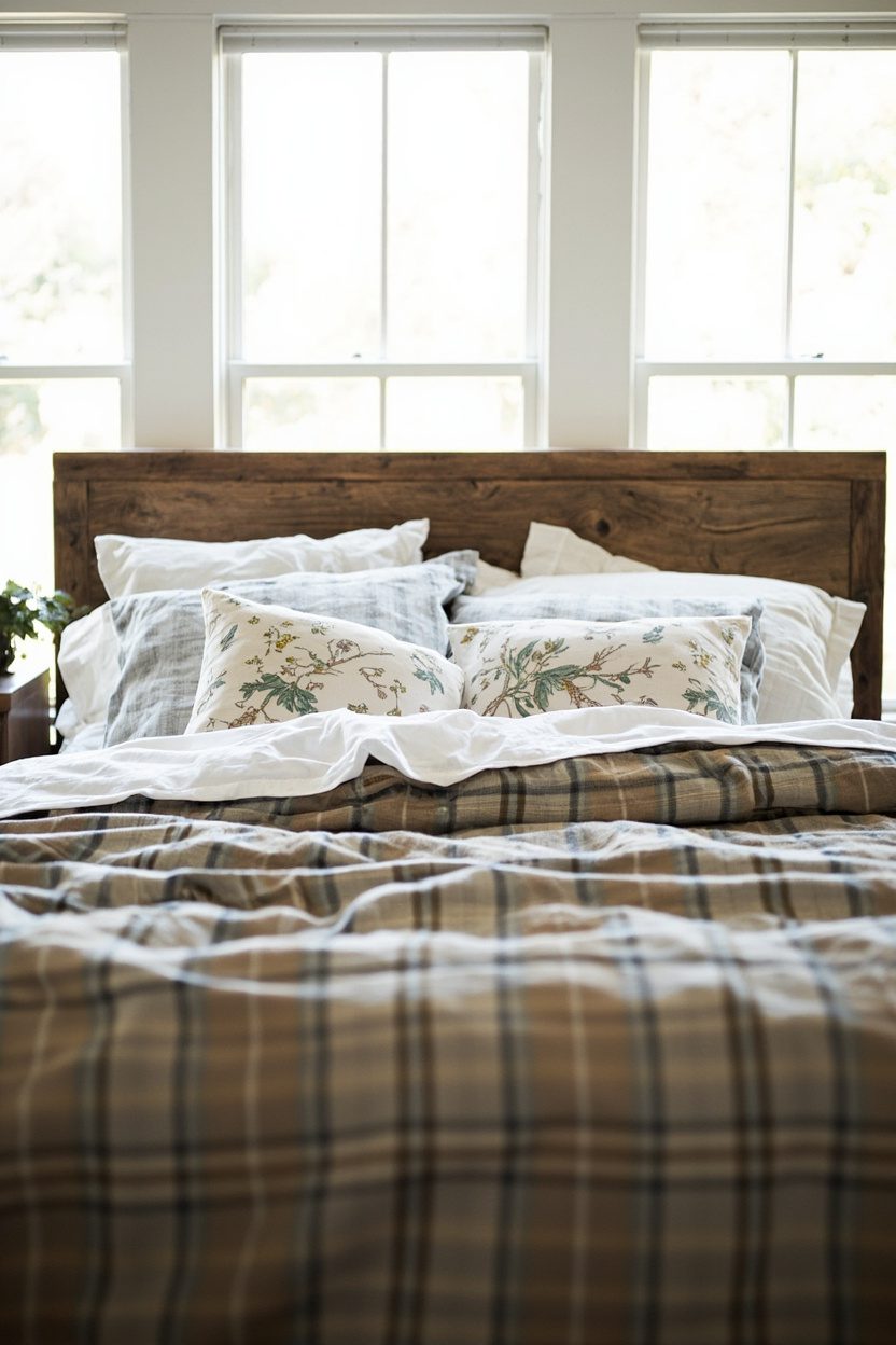 Muted Plaids With Floral Prints