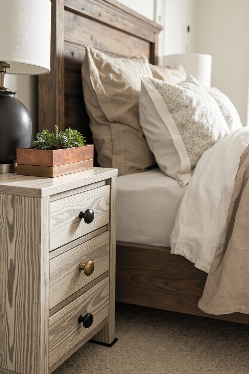 Shared Nightstands With Mixed Metals