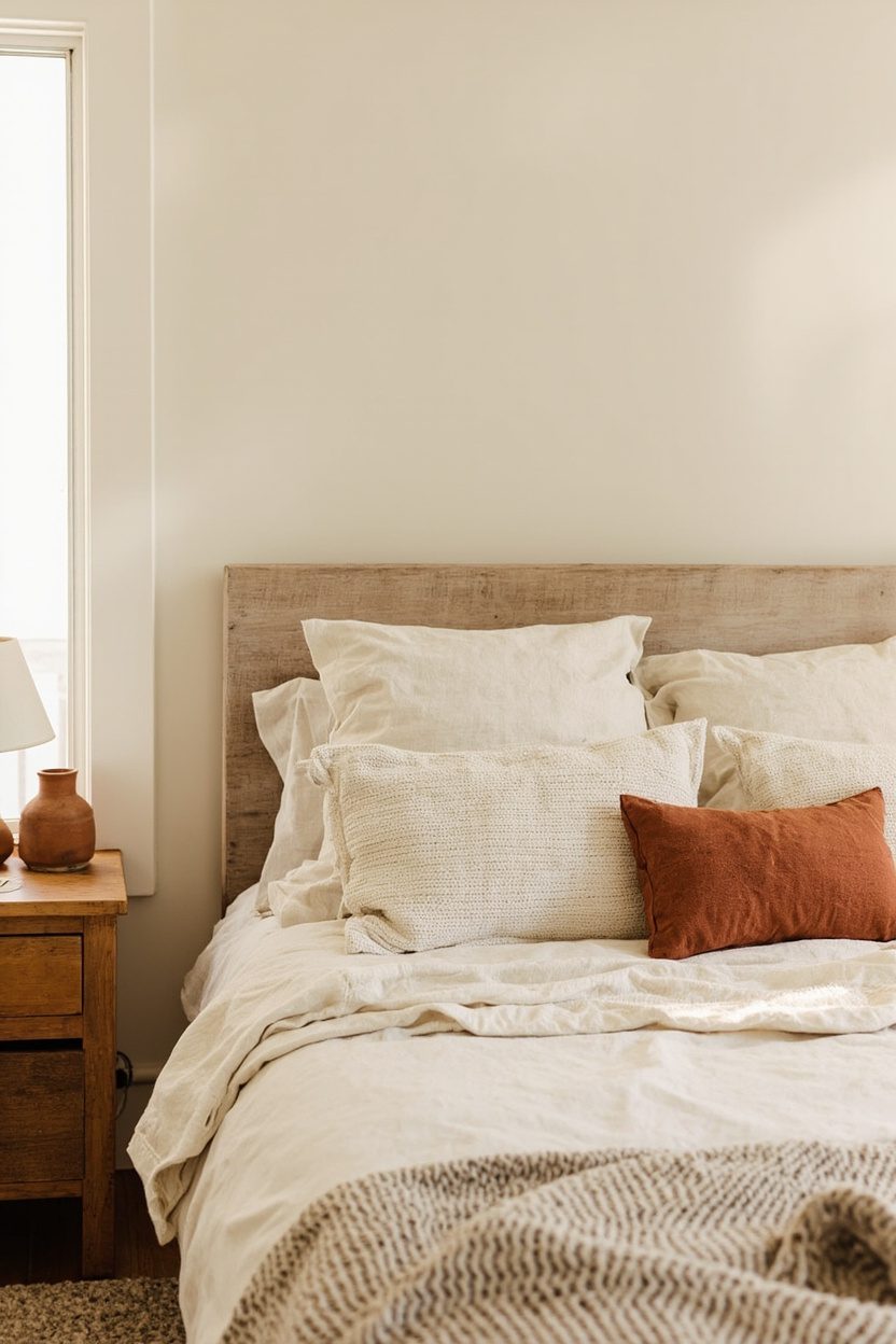 Terracotta accents with creamy neutrals