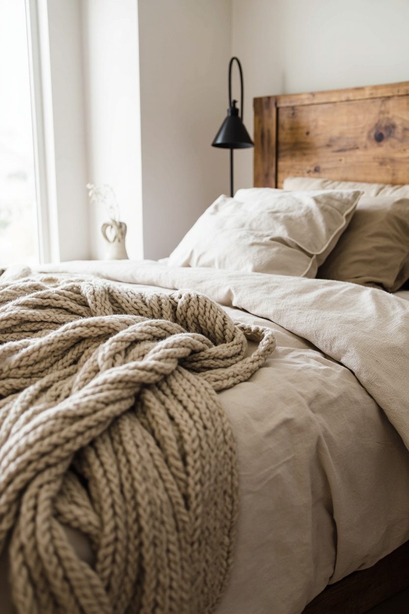 Textured throws and chunky knits