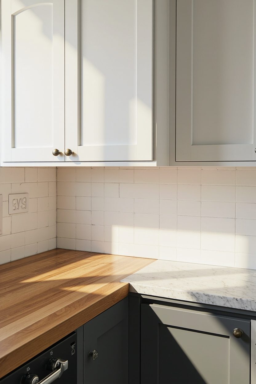 Two-Tone Butcher Block and Stone