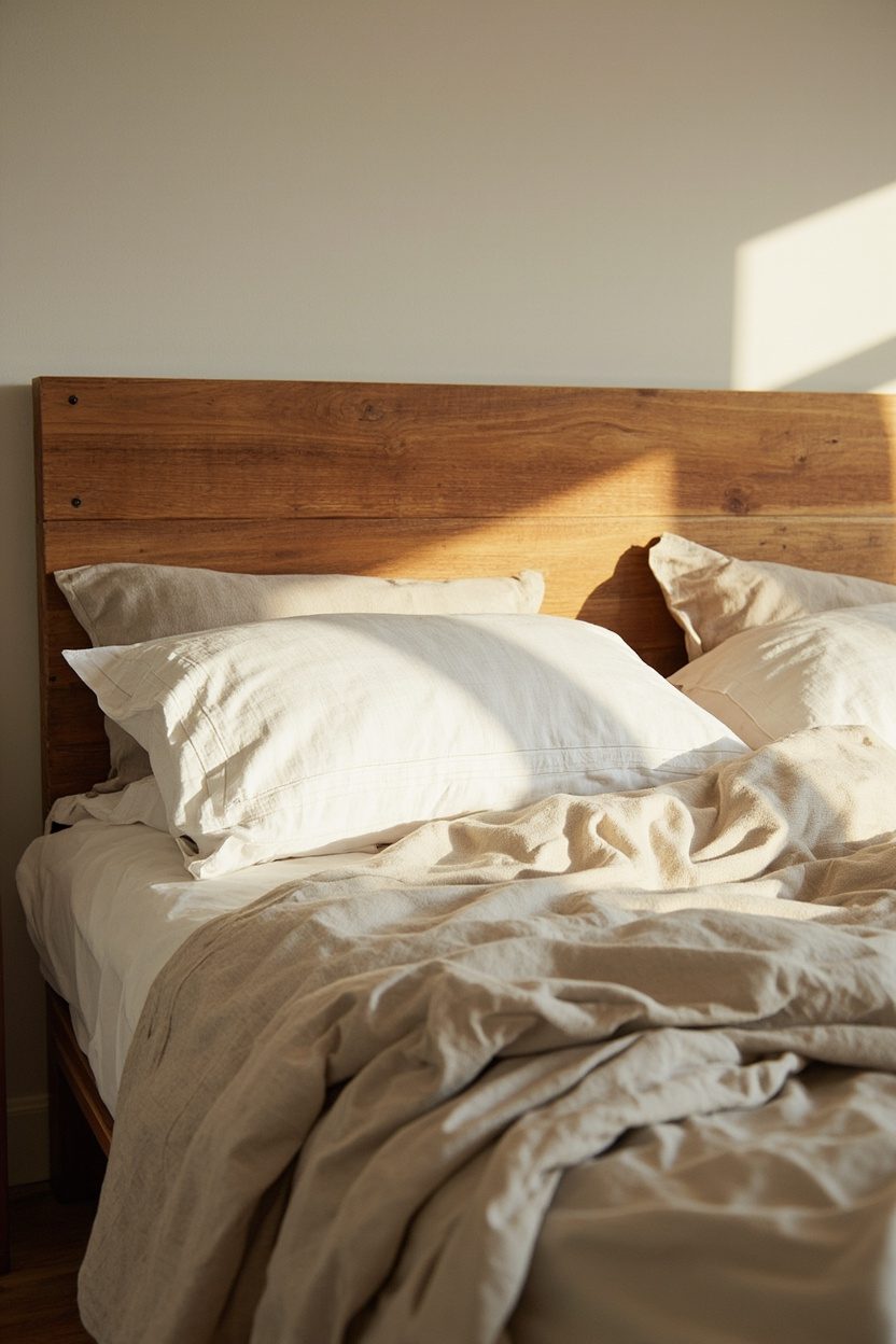 Warm Wood Tones, Soft Linen